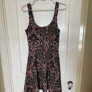 Pink velvet dress